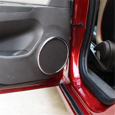 Car Accessories 4Pcs/Set ABS Chrome Trim Decoration Trim Speaker Ring Sticker Case For Chevrolet Cruze Sedan Hatchback 2013-2018