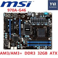 มาเธอร์บอร์ดเดิม MSI 970A-G46เต้ารับ DDR3 AM3/AM3 32GB USB 3.0 970เดสก์ท็อปเมนบอร์ดที่ใช้