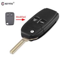 【No-profit】 islwpi KEYYOU 2ปุ่มดัดแปลงรีโมทพับกรณี Fob Keyless สำหรับ VOLVO S40 S60 S70 V40 V70 V90 XC70