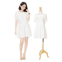 Muko Nico Lace Dress เดรสลายลูกไม้ คลุมท้อง เปิดให้นม DZ22