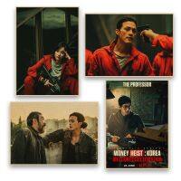 ┇ Hot Suspense Thriller TV Series Money Heist Korea Home Decor กระดาษคราฟท์โปสเตอร์ศิลปะ