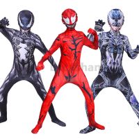 {AH Department Store}Unisex ผู้ใหญ่เด็ก Venom เครื่องแต่งกาย Carnage Zentai บอดี้สูทฮาโลวีน Onesie Jumpsuits Superheros ชุดคอสเพลย์