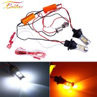 2pcs BA15S 1156 P21W BAU15S PY21W T20 W21W 7440 42LED Canbus DRL Running lights Turn Signal Light Dual Mode For Car Lighting Power Points  Switches Sa