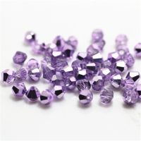 Isywaka Ran light purple Color 100pcs 4mm Bicone Austria Crystal Bead charm Glass Beads Loose Spacer Bead for DIY Jewelry Making