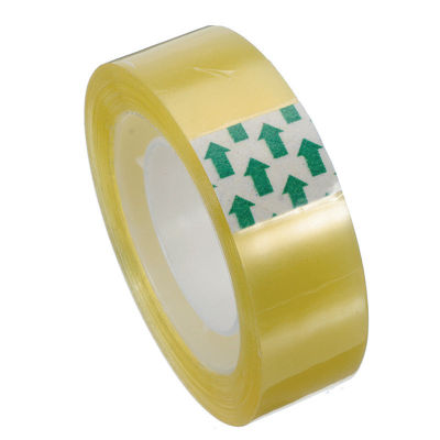 18mm Width Transparent Yellow Tape Office Stationery Tape Daily Advertising Necessities Tape Household Packaging Mini T2H1