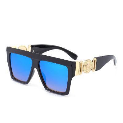 Trendy Designer Square Frame Gradient Ladies Sun Glasses 2022 Brand UV400 Lion Women Shades Transparent Oversized Sunglasses