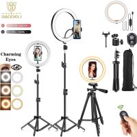 ☽ 10 quot; 26cm LED Selfie Ring Light Photography Video Light RingLight Phone Stand Tripod Fill Light Dimmable Lamp Trepied Streaming