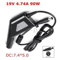 ที่ชาร์จแล็ปท็อปในรถ19V 4.74A 90W สำหรับ Hp Nc6220 Nc6230 Nc6320 Nc6400 Nx6115 Nx6120ศาลา Nx6125 Dv3 Dv4 Dv5 Dv6อะแดปเตอร์ DC