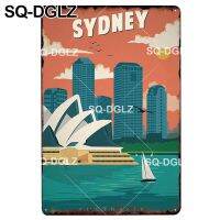 Lupeishop Vintage Metal Sydney City Plaque เหมาะสำหรับตกแต่งบ้านและบาร์ป้ายดีบุกผับแผ่น Art Poster