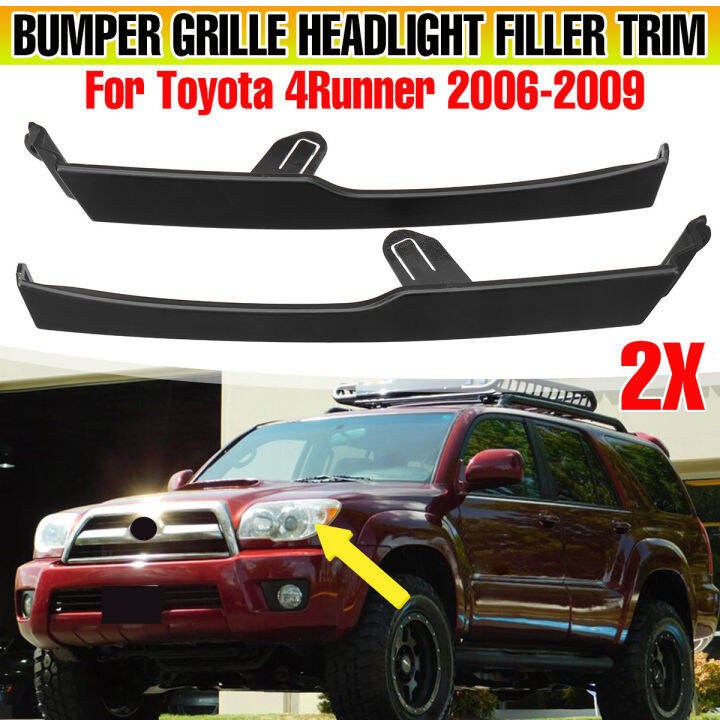 1 pair LH RH Headlight Filler Trim Bumper Grille For 06-09 Toyota ...