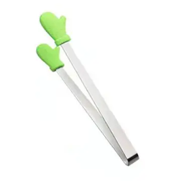 Creative Small Palm Heart Silicone Food Tongs Ice Candy Kitchen Stainless  Steel Non-slip Mini Tongs