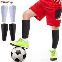 1Pair Kids Soccer Shin Guard Socks Performance Support Leg Sleeve Football Holding Pads Protection Reduce Shocks and Injuries