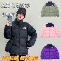 รุ่น NORTH FACE เวอร์ชันอเมริกาเสื้อแจ็คเก็ตขนเป็ดฤดูหนาวกันน้ำกันลมและอบอุ่นสไตล์เดียวกันสำหรับคู่รักชายและหญิงแจ็คเก็ตขนมปังนักเรียน U.S.