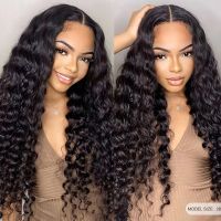 【jw】✇ Deep Frontal Wig 13x6 13x4 Curly Front Human Hair Wigs Wet And Wavy Closure Sale