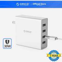 ✶₪△ Orico 30W 4 พอร์ต Usb ที่ชาร์จแบบด่วน 5V2.4Ax4 สําหรับ Iphone แท็บเล็ตซัมซุง Xiaomi สมาร์ทโฟน (Dcw-4U)