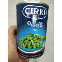 สินค้าสดใหม่ รับรองคุณภาพ  Cirio Piselli ถั่วลันเตา ใน น้ำเกลือ ซีรีโอ 410  กรัม