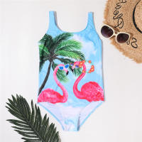 2-14Y Girls Swimsuit 2022 New Swimwear Flamingo Ruffle Style Childrens Swimwear Unicorn Swimsuit for Girls
