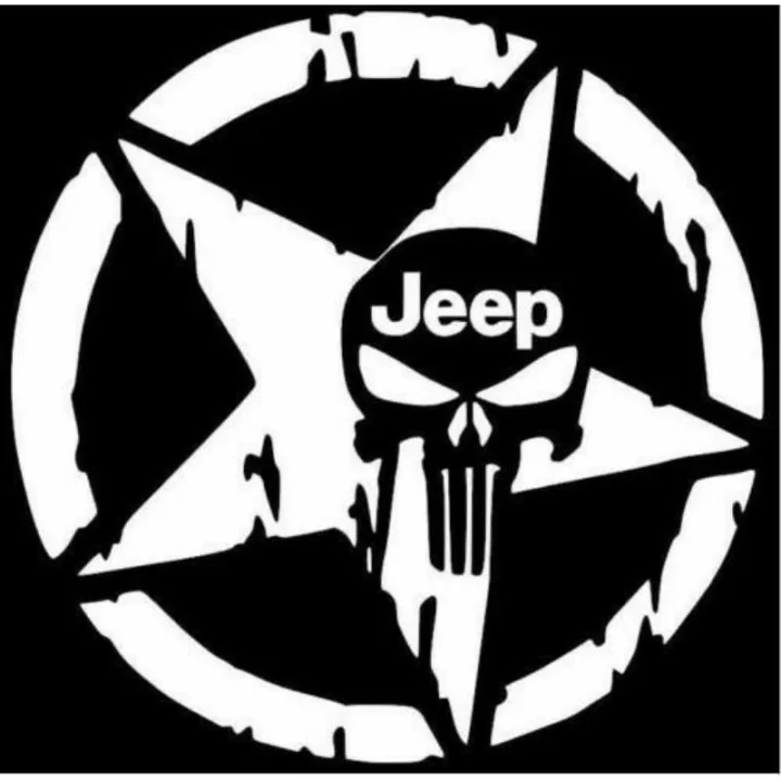 sticker Jeep, logo jeep, sticker bintang /Custeam Lazada Indonesia