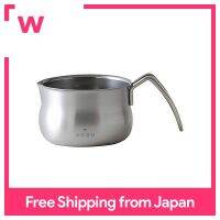 กาแฟ Kogu Shimomura Kihan Milk Pan [Made In Japan] สแตนเลส Direct Fire Easy Pour Handle Scale 12ซม. 1L กลางแจ้ง40624 М