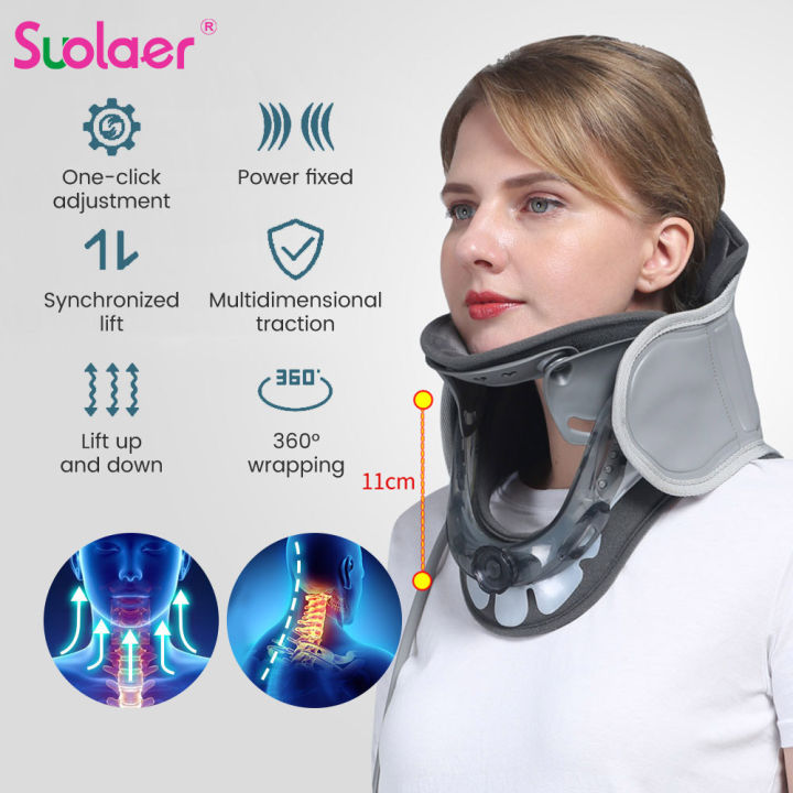 Suolaer Neck Adjustable Support Cervical Traction Device Home ...