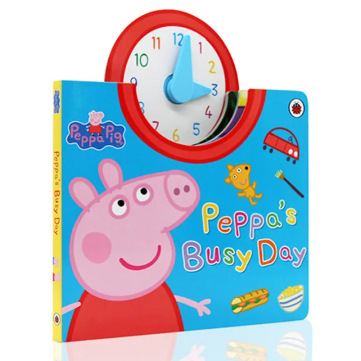 English original peppa pig pink pig little sister peppa pig clock book