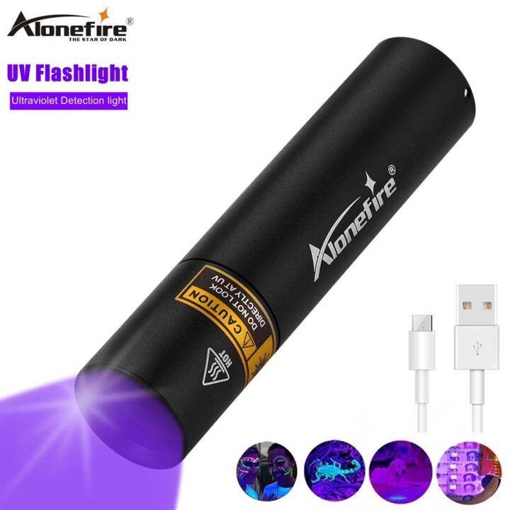 Alonefire SV15 LED UV Flashlight 5W 365nm Ultraviolet Light USB