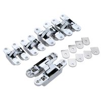 DRELD 2Pcs Zinc Alloy Hidden Hinges Multi Size Invisible Concealed Folding Counter Door Hinge With Screw Furniture Hardware