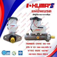 แม่ปั้มเบรค  HONDA CITY แม่ปั้มเบรครถยนต์ ฮอนด้า ซิตตี้ ปี 1996-1999 IKUMAS O.E.M. 46100-S01-J03