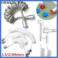 OWMXZL 1.5/2/3meter ขายร้อน อุปกรณ์ห้องน้ำ รูปแบบสายโทรศัพท์ ป้องกันห่อ สายฝักบัวสปริง Bath Sprayer เชื่อมต่อท่อ โถสุขภัณฑ์ ประปา