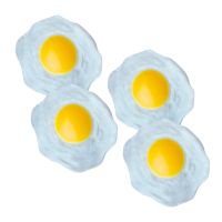 【hot】✒﹍❈  4 Pcs Stocking Stuffer Goodie Stuffers Kids Egg Squeeze Fidget Poached Omelette Props Eggs Vent