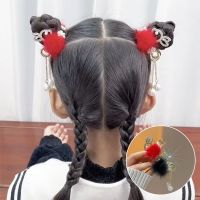 ✔►✁ Korean Children 39;s Hair Clips Cute Rabbit Elastic Hair Rubber Bands Winter Plush Bunny Hairpins Headband Girls Hair Accessories