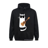 Sudadera con capucha de gato divertido para hombre, ropa deportiva de alta calidad con gafas de sol para jugar al ukelele