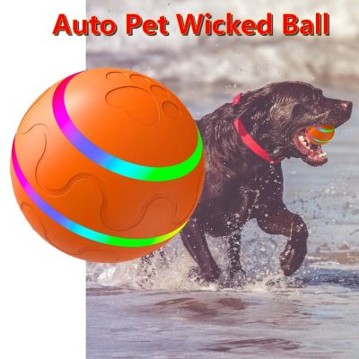ลูกบอลอัจฉริยะแบบอินเทอร์แอคทีฟสำหรับสุนัขลูกบอลชั่วร้ายมีไฟ LED ลูกสุนัขในร่มกันน้ำกัดเรืองแสงอุปกรณ์สำหรับสุนัขและแมวกันการกัดร้านค้า