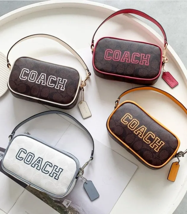 Coach CB851 Jamie Wristlet In Signature Canvas With Varsity Motif NET Org  $178