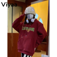 Viyaa เสื้อฮู้ด เสื้อแขนยาวอบอุ่น หลวมและสบาย วินเทจ ทันสมัย คลาสสิค แฟชั่น A28J0YA 41Z231013