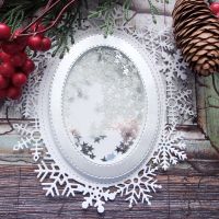 Alinacutle Metal Cutting Die Cut Nesting Oval Snowflake Frame Scrapbooking Paper Craft Handmade Card Album Punch Art Cutter Die