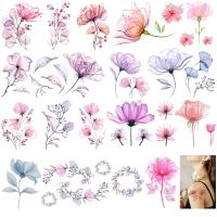 Casciybo Flower Temporary Tattoos for Women Girls Fake Watercolor Rose Lily Tattoo Stickers Makeup Supplies Gifts