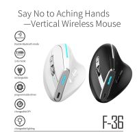 ZZOOI F-36 2.4G Wireless Mice 2400 DPI Bluetooth-compatible Ergonomic Vertical Mouse for Computer Laptop Desktop Accessories