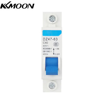KKmoon ขนาดเล็กที่เหลือในปัจจุบันตัดวงจร1ขั้วโลก400โวลต์ครัวเรือนไฟฟ้าป้องกันการรั่วไหลราง DIN การติดตั้ง DZ47-63