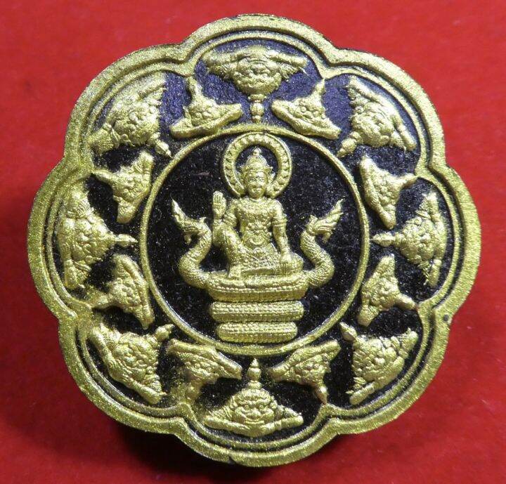 จตุคามรามเทพ-รุ่นหลักเมืองพุทธาคมเขาอ้อ-เนื้อผงยาวาสนาจินดามณีปัดทองฝังตะกรุดเงิน-ปี2550