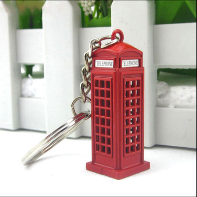Vintage Telephone Booth British Miniature London Car Key Ring keychains Keychain Gift for Women Girls