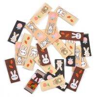 50Pcs Cartoon Bunny/Carrot Labels For Kids Bag Clothes Sewing Accessories DIY Crafts Supplies Handmade Tag Home Decorative C3575 Labels