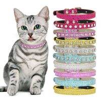 [Big Spade] Bling RhinestoneCollar สำหรับสุนัข Cat Pet อุปกรณ์เสริม CrystalDog Collar สำหรับสุนัขขนาดเล็ก Cat ปลอกคอปรับได้