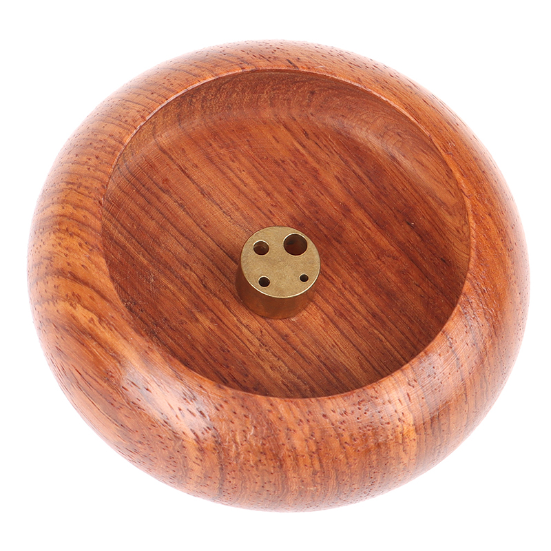 1Pcs Rosewood Incense Burner Stick Holder Bowl Shape Censer Home Decoratio`H2 