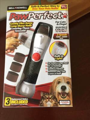 Pedi Paws ของแท้ อุปกรณ์ดูแลเล็บสุนัข กรรไกรตัดเล็บหมา ที่ลับเล็บหมา ตะไบเล็บหมา แบบอัตโนมัติ ไร้สาย พร้อมตะไบ 3 ชุด