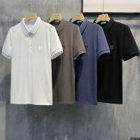 T เสื้อเชิ้ตผู้ชายสีพื้นปกฤดูร้อนแขนสั้น polo แบรนด์แฟชั่น Paul เสื้อตัวอักษรดั้งเดิมธุรกิจเทคโนโลยีการติดกาว