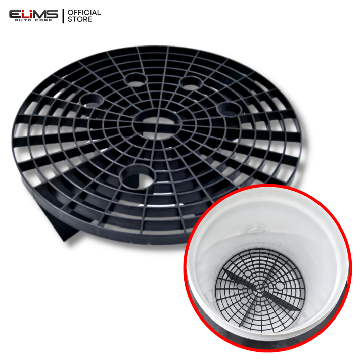 ELIMS Pro Car Wash Bucket Grit Guard HeavyDuty Cleaning Organizer