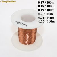 ♧☜✲ ChengHaoRan Polyurethane Enameled Wire Copper wire primary color 100 meter 0.17 0.18 0.19 0.2 0.21 0.23 mm x 100m QA-1-155