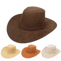 Big Brim Solid Color Outdoor Sun Protection Men Cowboy Hat Spring Autumn Shade Unisex Outdoor Jazz Hat Beach Cap