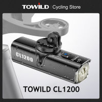 ไฟจักรยาน CL1200600LM TOWILD USB ชุดไฟหน้ารถจักรยาน Boleh Dicas Semula LED 21700 4000MAh Basikal Cahaya Kalis Air Lampu Aksesori Basikal